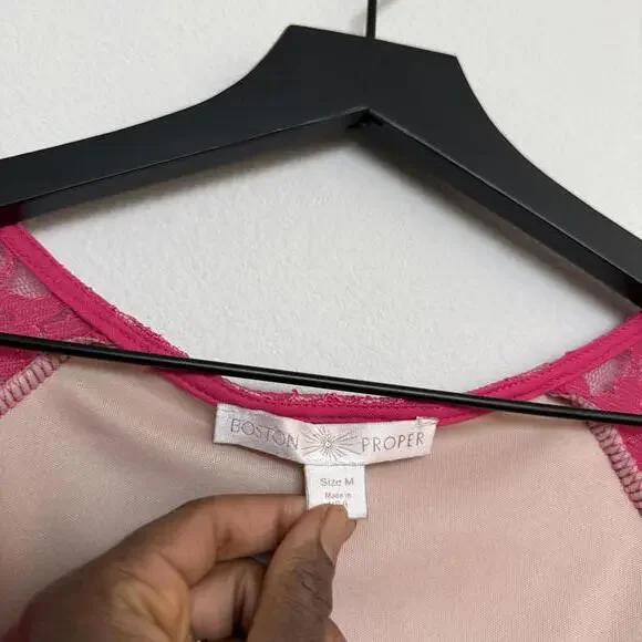 Y2K Romantic coquette pink lace top - Picture 4 of 4